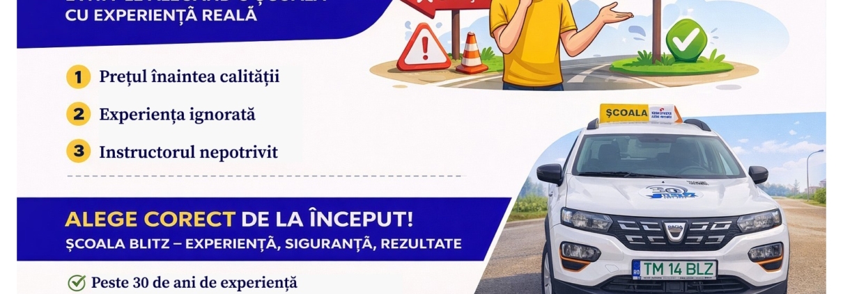 Școală auto Timișoara – greșeli frecvente când alegi școala de șoferi
